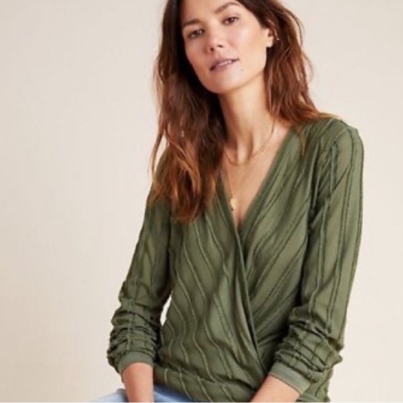 Anthropologie Maeve Audre Wrap Top - Picture 2 of 5